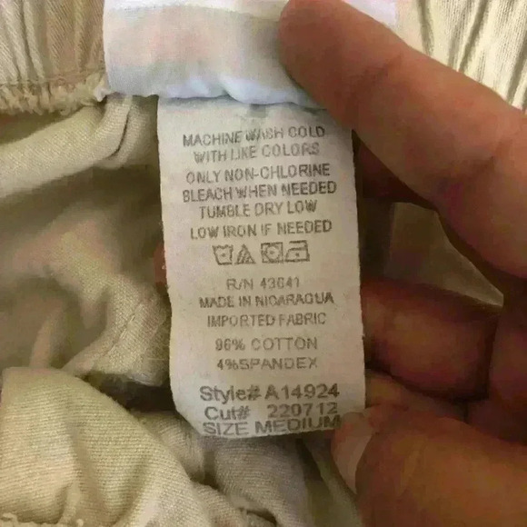 Vtg 90s D&Co Beige Cream Capri Pants Elastic Waist Womens Medium - Picture 10 of 10